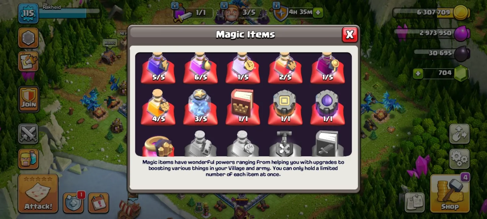 COC158 Maxed TH15 Heroes Pets Magic Items Gems 